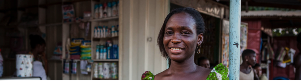 Portrait of a shop owner, Ghana, by Jason Florio for United Purpose